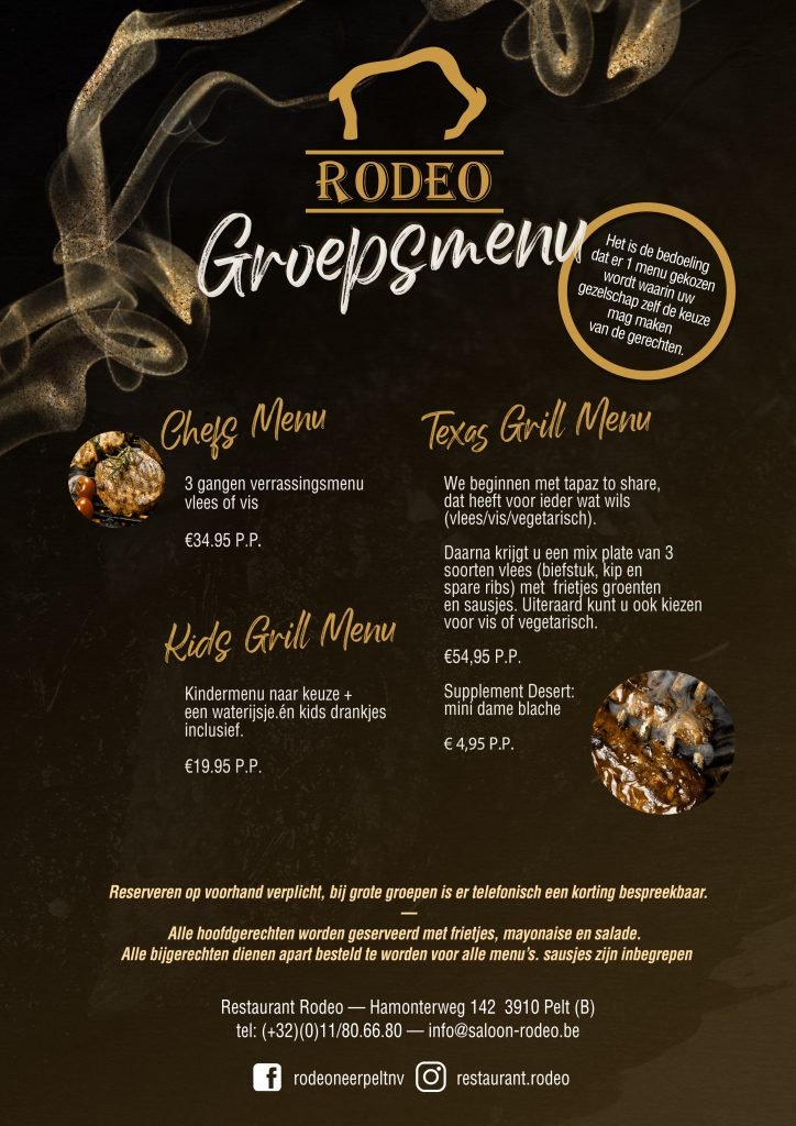 Restaurant Rodeo Groepen | TableFever