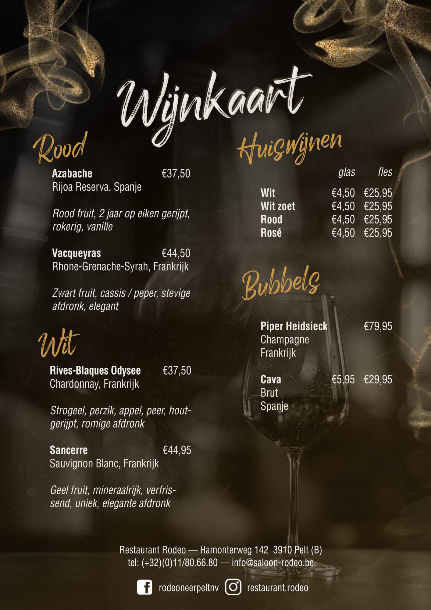 Restaurant Rodeo Menu | TableFever